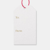 Chinoiserieモノグラム塔、カスタムクリスマス ギフトタグ (裏面)