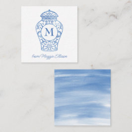 Chinoiserieモノグラム生姜の瓶ギフトエンクロージャー ノートカード