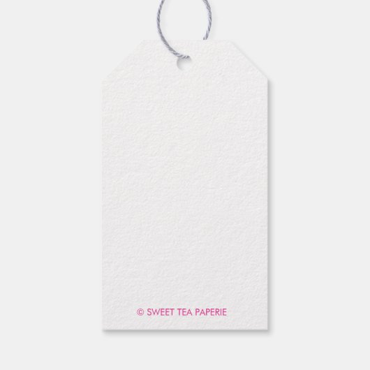 Chinoiserieモンキーカスタムギフトラベル ギフトタグ (裏面)