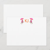 Chinoiserieモンキーフパーソナライズされたラットノートカード ノートカード (正面/裏面)