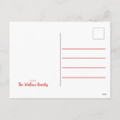 Chinoiserieリースブルー&ホワイトGrandmillenial シーズンポストカード (裏面)