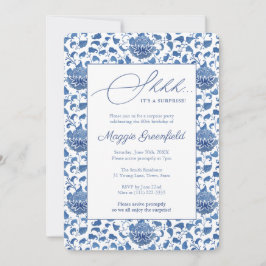 Chinoiserieレディーマイルストン誕生日サプライズパーティー 招待状