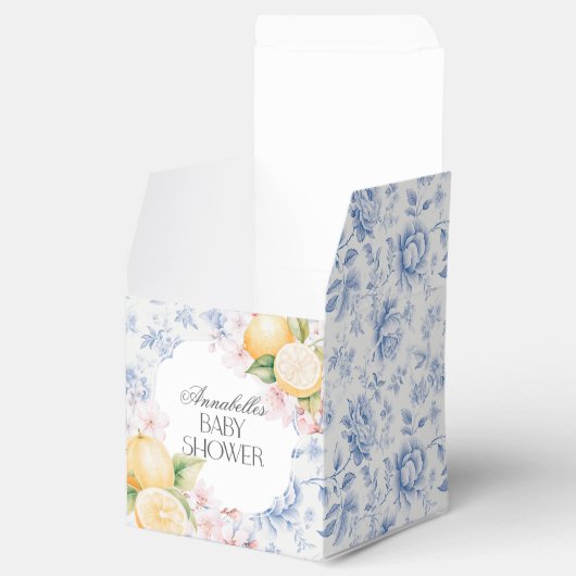 Chinoiserieレモンティーパーティーベビーシャワーデザート フェイバーボックス (オープン)