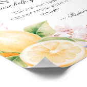 Chinoiserieレモンティーフローラトイレウィズサイン ポスター (角)