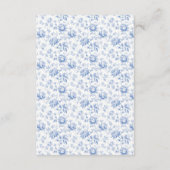 Chinoiserieレモンティーベビーシャワーおむつラッフル エンクロージャーカード (裏面)