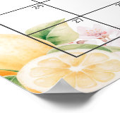 Chinoiserieレモンティーベビーシャワー推定期日 ポスター (角)