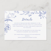 Chinoiserieヴィンテージ書結婚の詳細 エンクロージャーカード (正面)