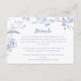 Chinoiserieヴィンテージ書結婚の詳細 エンクロージャーカード