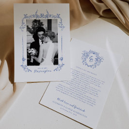 Chinoiserieヴィンテージ結婚書道 サンキューカード