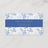 Chinoiserie両面ブルー結婚ズ プレイスカード (裏面)