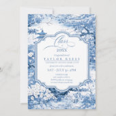 Chinoiserie卒業写真テンプレートID1098 招待状 (裏面)