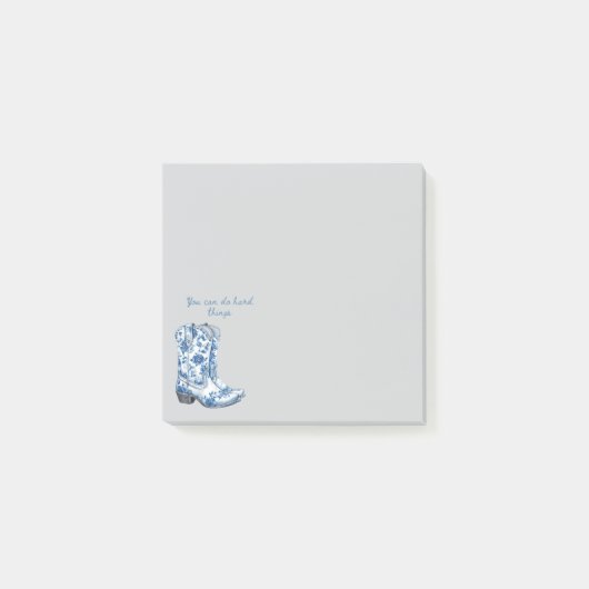 Chinoiserie女性のカーボーイブーツPost-Itノート ポストイット (正面)