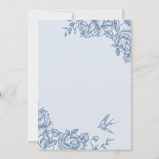 Chinoiserie小さなかぼちゃの赤ちゃんシャワー 招待状 (裏面)