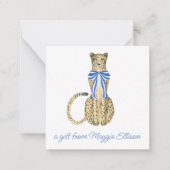 Chinoiserie水の色の弓チータギフトエンクロージャー ノートカード (正面)