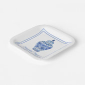 Chinoiserie水彩ジンジャージャーパーティープレート ペーパープレート (傾斜あり)