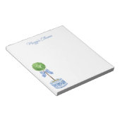 Chinoiserie水彩弓トピアリーメモ帳 ノートパッド (アングル)