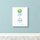 Chinoiserie水彩弓トピアリー キャンバスプリント (インサイチュ (ウッドフロア))