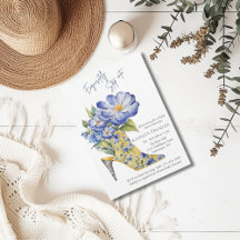 Chinoiserie水彩色フローラヒールブライダルシャワー