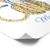 Chinoiserie水色のボウチーテ ポスター (角)