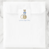 Chinoiserie水色の弓チーテギスタッカー スクエアシール (バッグ)