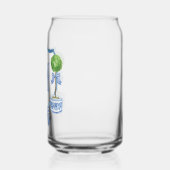 Chinoiserie水色の弓トピアリーモノグラムクレスト ガラス缶 (左)