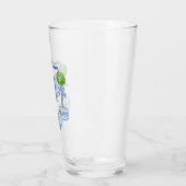 Chinoiserie水色の弓トピアリーモノグラムクレスト タンブラーグラス (左)