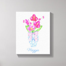 Chinoiserie水色ジンジャージャールラン キャンバスプリント