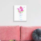 Chinoiserie水色ジンジャージャールラン キャンバスプリント (インサイチュ (リビング))