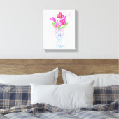 Chinoiserie水色ジンジャージャールラン キャンバスプリント (インサイチュ (寝室))