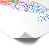 Chinoiserie水色ジンジャージャールラン ポスター (角)