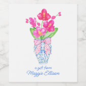 Chinoiserie水色ジンジャージャールラン ワインラベル (シングルラベル)