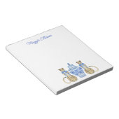 Chinoiserie水色チーテアジンジャージャー瓶メモ帳 ノートパッド (アングル)