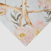 Chinoiserie牡丹フローラツリーの緑のデコページ 薄葉紙 (詳細)