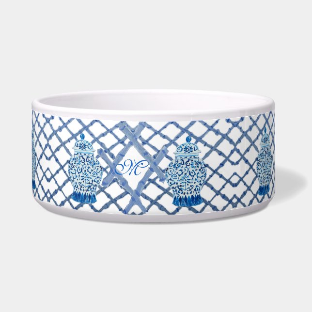 Chinoiserie竹ジンジャージャースウォーター ボウル (正面)