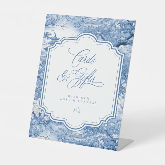 Chinoiserie結婚のパターンカードとギフトID1094 台座サイン (正面)