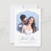 Chinoiserie結婚のパターン写真テンプレートID1094 サンキューカード (正面)