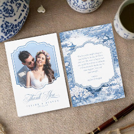 Chinoiserie結婚のパターン写真テンプレートID1094 サンキューカード