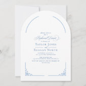 Chinoiserie結婚のリハーサルディナーアーチID1094 招待状 (正面)