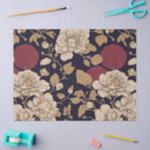 Chinoiserie花模様の分離 薄葉紙 (クラフト)