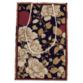 Chinoiserie花模様 ミディアムペーパーバッグ (裏面)