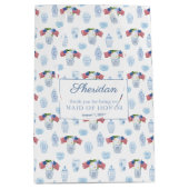 Chinoiserie赤白青結婚披露宴ありがとう ミディアムペーパーバッグ (正面)