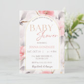 Chinoiserie赤面ガールフローラベビーシャワー 招待状 (スタンド正面)