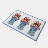 Chinoiserie青い白いジンジャージャーの瓶の敷物のマット ドアマット (アングル)