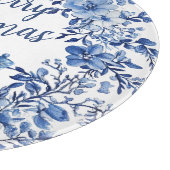 Chinoiserie青い白いフローラくるみ割り兵士 カッティングボード (角)