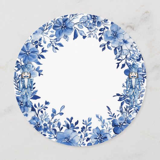 Chinoiserie青い白いフローラくるみ割り兵士 メニュー (裏面)