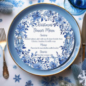 Chinoiserie青い白いフローラくるみ割り兵士 メニュー