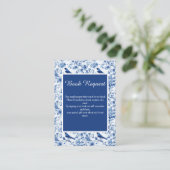 Chinoiserie青い鳥と花赤ちゃんシャワー エンクロージャーカード (スタンド正面)