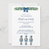 Chinoiserie青と白のくるみ割りクリスマス 招待状 (正面)