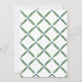 Chinoiserie青と白のくるみ割りクリスマス 招待状 (裏面)