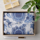 Chinoiserie青と白アジアのフローラの切り離し 薄葉紙 (ギフト)